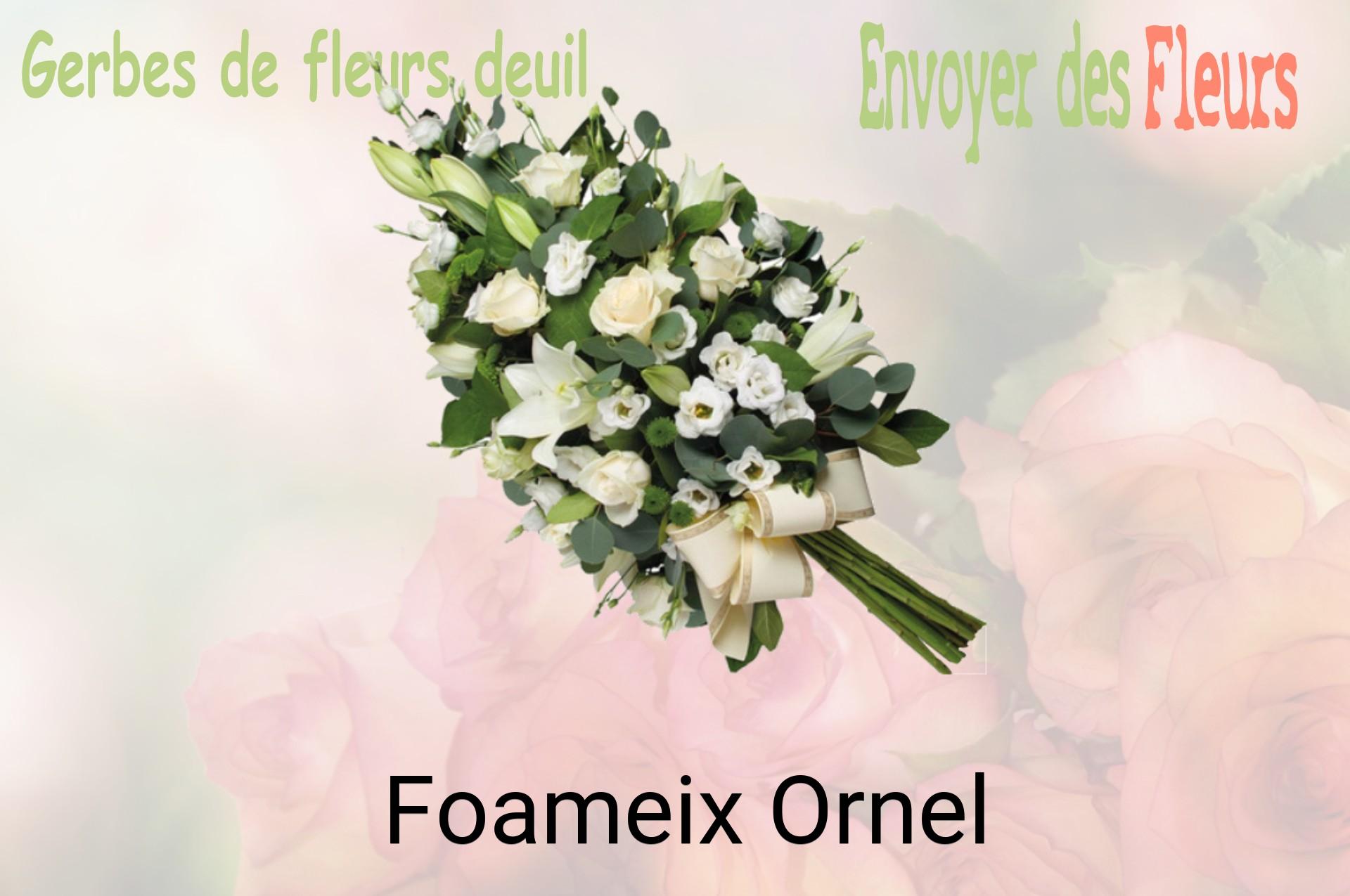 Gerbe de fleurs de deuil livrée à Foameix-Ornel